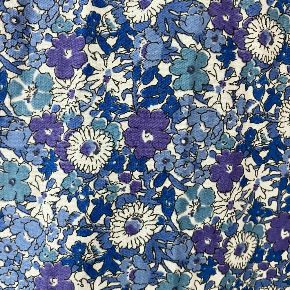 J CREW Liberty Fabric Floral Midi Skirt 8 Ditsy Cotton Cottage Coquette Blue - Picture 4 of 11